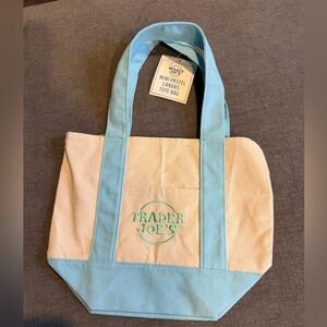 Trader Joe's Pastel Blue Mini Tote Bag